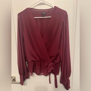 Express Purple Long Sleeve Top